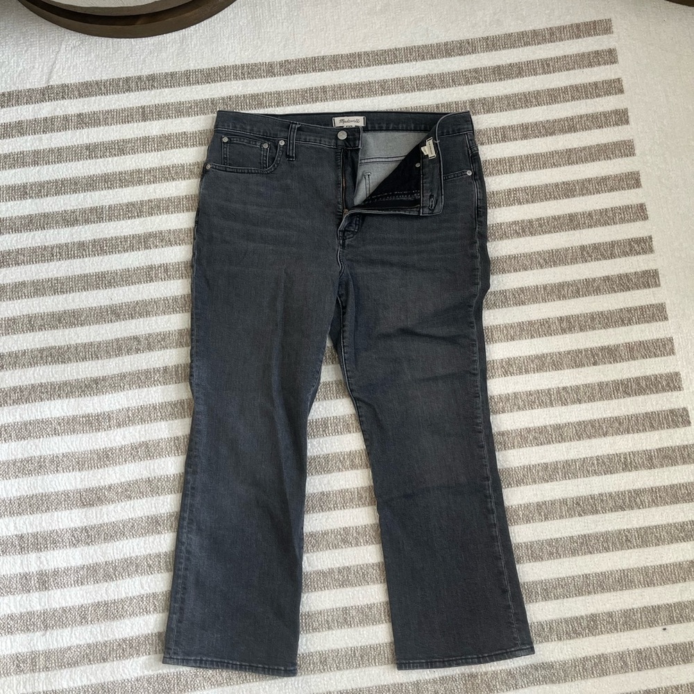 Madewell Dark Gray Flare Jeans